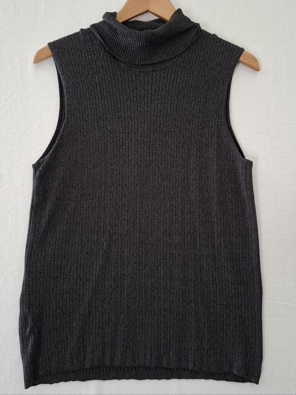 Jones Wear Womens Slate Gray Turtle Neck Sleeveless Sweater Sz XL New W/Tags